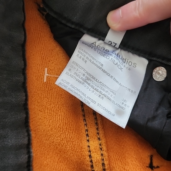 Acne Studios ‘Skin5’ 'used black' jeans - Picture 3 of 10